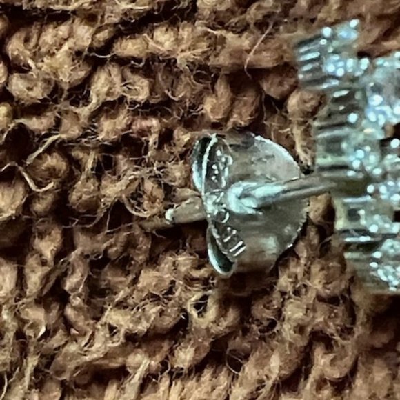 Floating Heart Sterling Silver W/ CZ and Sterling Silver Earrings - Picture 8 of 9